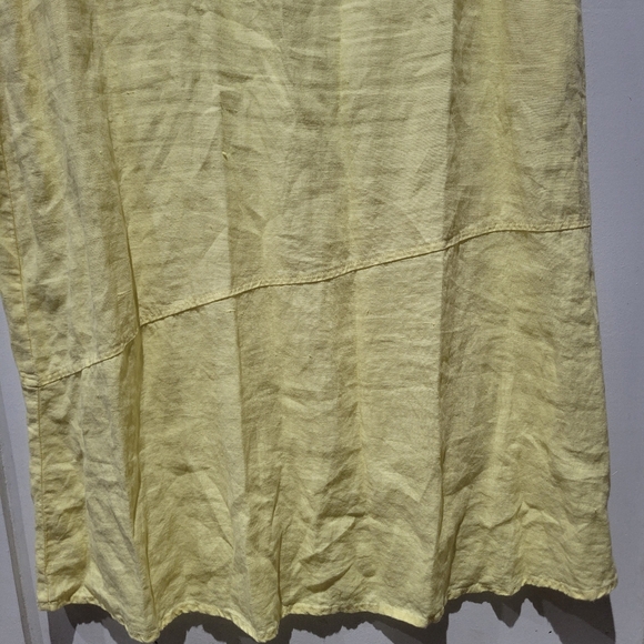 Flax Linen Maxi Dress Yellow - Picture 6 of 9